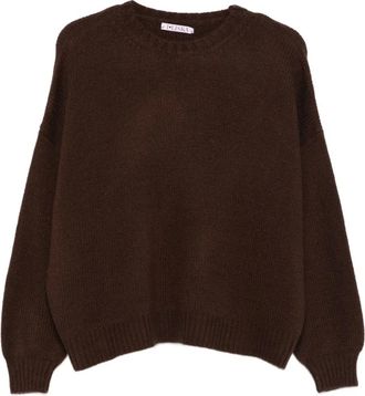 Liska Sandra crew-neck sweater - Brown
