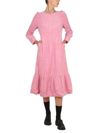 Baum Und Pferdgarten Cotton With Necklace Detail Midi Dress - Pink