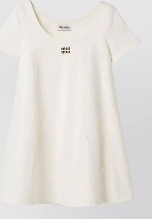 Miu Miu cotton scoop-neck mini dress