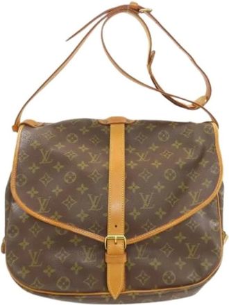 Louis Vuitton Pre-owned Cross Body Bags, female, Brown, Size: ONE SIZE Pre-owned Saumur 35 Shoulder Bag