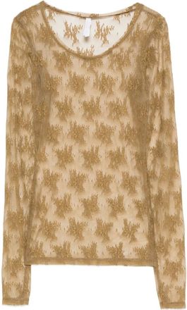 Imperial Top in pizzo a fiori - Verde