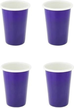 Elifle Two Tone Large Enamel Tumbler - Set of 4 in Royal Blue & Ivory at Nordstrom