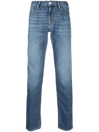 Emporio Armani Jeans slim con effetto schiarito - Blu