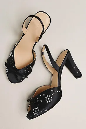 Maeve Crystal Slingback Heeled Sandals