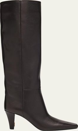 Saint Laurent Jill Smooth Leather Knee-High Boots