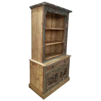 Wanderlust Deco Estanter&iacute;a de madera artesanal marr&oacute;n 112x43x205h