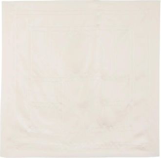 Toteme Geborduurd Monogram Zijden Sjaal - Dames - Zijden sjaals - Beige - ONE Size - Accessoires
