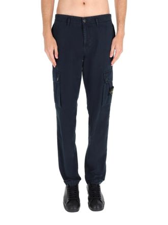 Stone Island Navy Blue Slim Cargo Pants