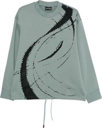 Emporio Armani Baumwoll-Sweatshirt mit Rundhalsausschnitt