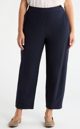 Eileen Fisher High Waist Ankle Barrel Leg Pants in Ink at Nordstrom, Size 1 X
