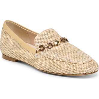 Dolce Vita Kiala Embellished Raffia Loafer in Light Natural Raffia at Nordstrom, Size 8.5