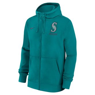 Nike Seattle Mariners Lockup Nike Mens MLB Full-Zip Hoodie in Green | 01NC4DZMVR-LU7