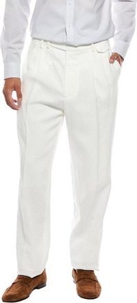 Brunello Cucinelli Off White Linen Trousers, Brand Size 56 (US Size 40)