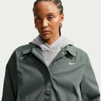 Nike Womens Nike Sportswear Loose Coaches Jacket in Green | IU1974-303