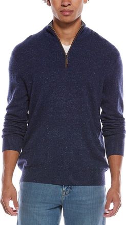 Quinn Basic 1/4 Zip Cashmere Mock Neck Sweater