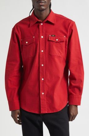 Phipps Workshop Plaid Flannel Button-Up Shirt in Red Moleskin at Nordstrom, Size Xx-Large