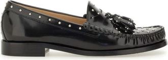 Stuart Weitzman Lottie Tassel Loafers - Dames - Loafers - Zwart - 36 EU - Leer - Schoenen