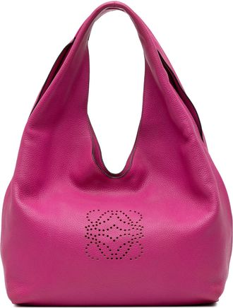 Loewe Pre-owned Womens Font Tote Leather Bag - Pink - One Size