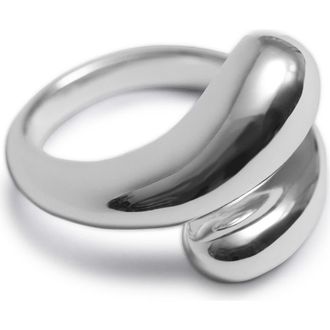 & Other Stories Chunky Bypass Ring in Metal Light at Nordstrom Rack, Size Small