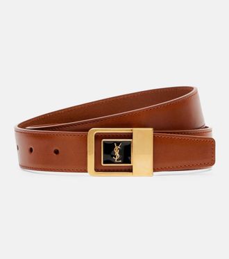 Saint Laurent Cintur&oacute;n La 66 de piel