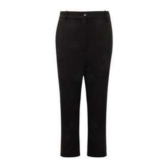 Elisabetta Franchi Slim-fit Trousers, female, Black, Size: 2XL Cr&ecirc;pe Tuxedo Trousers
