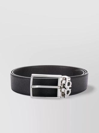 Ferragamo adjustable textured gancini belt