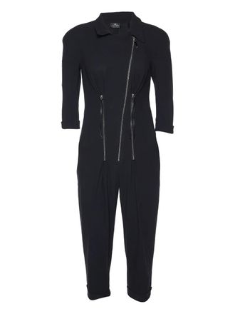 Elisabetta Franchi zip-detail jumpsuit - Black