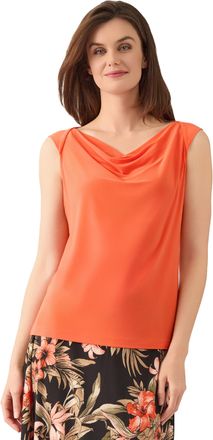 Kasper Womens Sleeveless Cowl Neck Matte Jersey Top, Valencia, XS