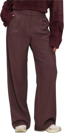 Harper & Yve Anna-Pa Wijde Broek - Dames - Wijde Broeken - Bruin - S - Polyester - Broeken