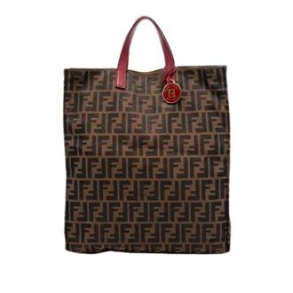 Fendi Pre-owned Tote Bags, female, Brown, Size: ONE SIZE Pre-owned Canvas Tote Bag