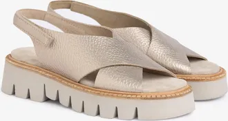 Pedro Garcia Maxi sandal in metallic leather with Extralight sole | Reme | FW 2026 |
