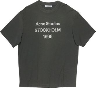 Acne Studios T-Shirts, male, Black, XL, Stockholm Logo T-Shirt