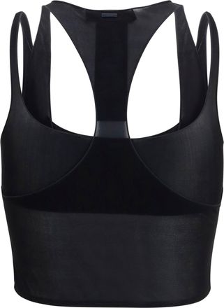 Gucci Womens Viscose Bralette Black Top