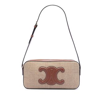 Celine Pre-owned Celine Canvas and Calfskin Cuir Triomphe Camera Shoulder Bag Ladies Y42BLY7SZPE4SY2B