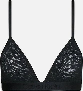 Calvin Klein Womens Intrinsic Lace Triangle Bra, Black - Size: XL
