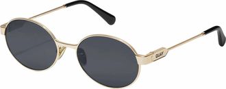 Quay Womens Anyways Sunglasses In Gold/smoke