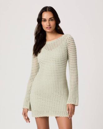 Paige Ariel Mini Dress In Sea Mist