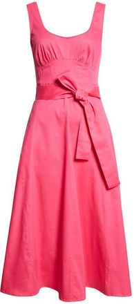 Reiss Irina Stretch Cotton Dress in Pink at Nordstrom, Size 12 Us