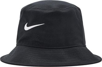 Nike Apex Swoosh Bucket Hat Traditional Hats Black/White : LG, Polyester