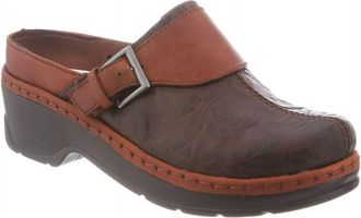 Klogs Womens Austin Clog In Brown Flower Tool