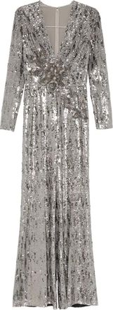 Elie Saab sequin-embellished jumpsuit - Grey