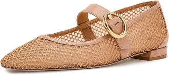 Stuart Weitzman Arabella Mary Jane Womens Flat Shoes Ginger : 9.5 M, Leather
