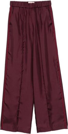 F.R.S. For Restless Sleepers Wijde broek - Dames - Wijde Broeken - Rood - S - Satijn - Broeken