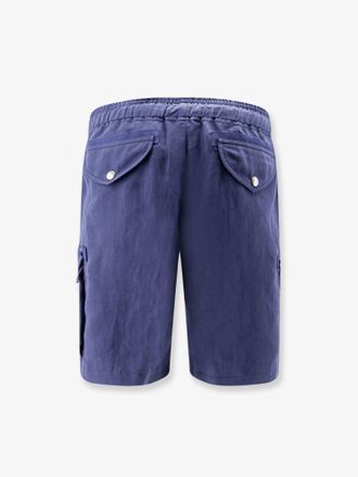 Brunello Cucinelli Mens Shorts, Linen And Cotton, Blue
