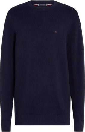 Tommy Hilfiger Ronde hals knitwear - Heren - Ronde hals truien - Blauw - M - Katoen - Truien & Vesten