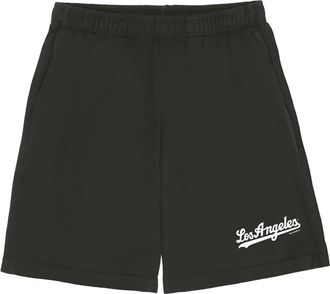Sporty & Rich Shorts Los Angeles con stampa - Nero