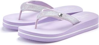 Venice Beach Badezehentrenner »Sandale, Pantolette« Zehentrenner, Badeschuh ultraleicht mit Glitzerband VEGAN