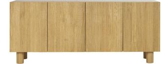 Miliboo Aparador de 4 puertas roble macizo claro 180 cm GOSHI