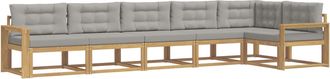 vidaXL Conjunto De Sof&aacute;s De Exterior 4 Uds. Blanco Y Gris Claro Vidaxl