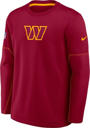 Nike Washington Commanders Sideline Coaches Nike Mens Therma-FIT NFL Long-Sleeve T-Shirt in Red | 03BR077K9E-MXW